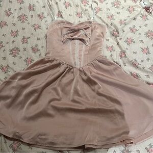 Dark in love satin pink mini dress NWT